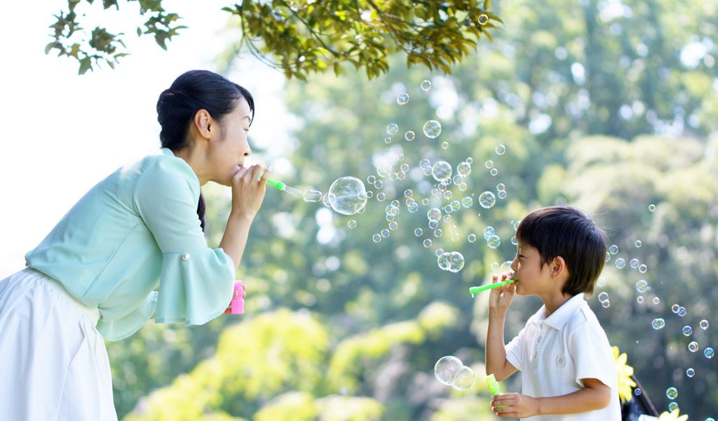 自然豊かな中区で子供と過ごす