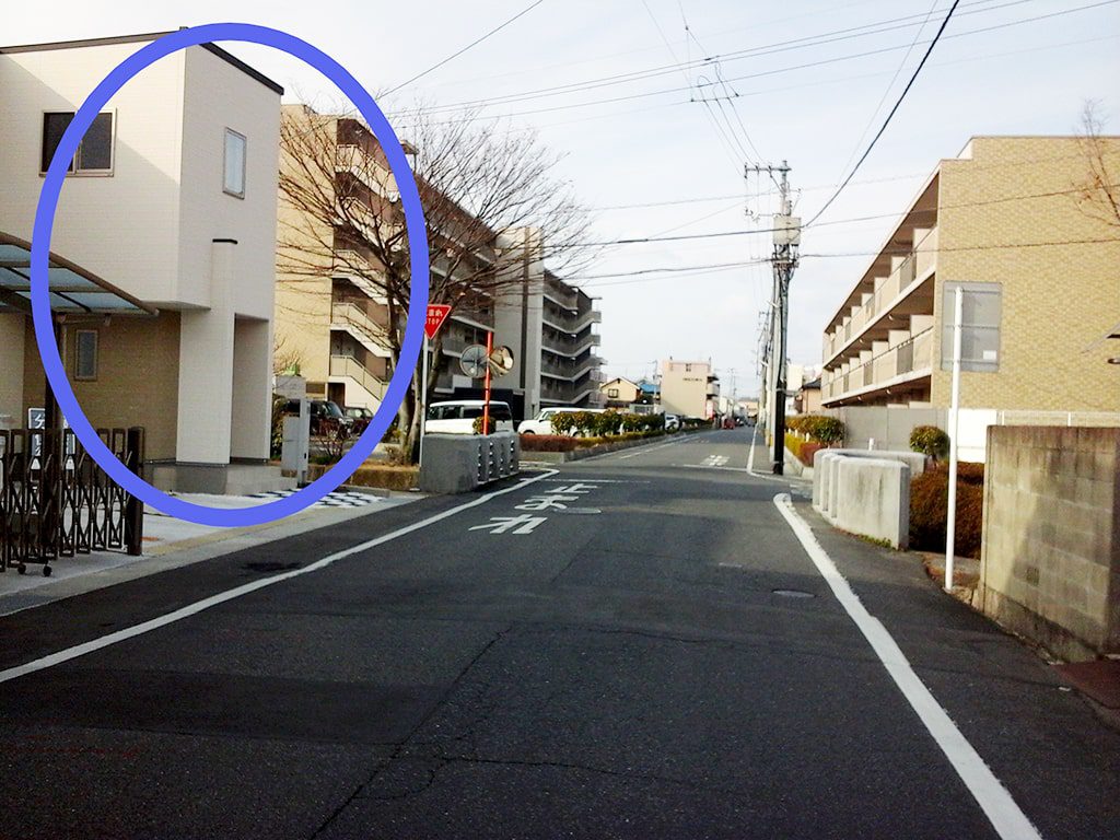 展示場の前面道路