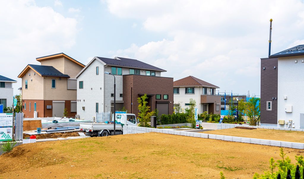 分譲住宅建築現場